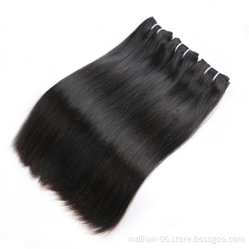 Wholesale Indian Raw Virgin Human Hair Super Double Drawn Hair Extensions Natural Black Cuticle Aligned Double Drawn Hair